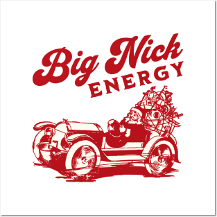Retro Big Nick Energy Funny Santa Claus Saint Nick Christmas Gift Shirt 2023 Mens Posters and Art